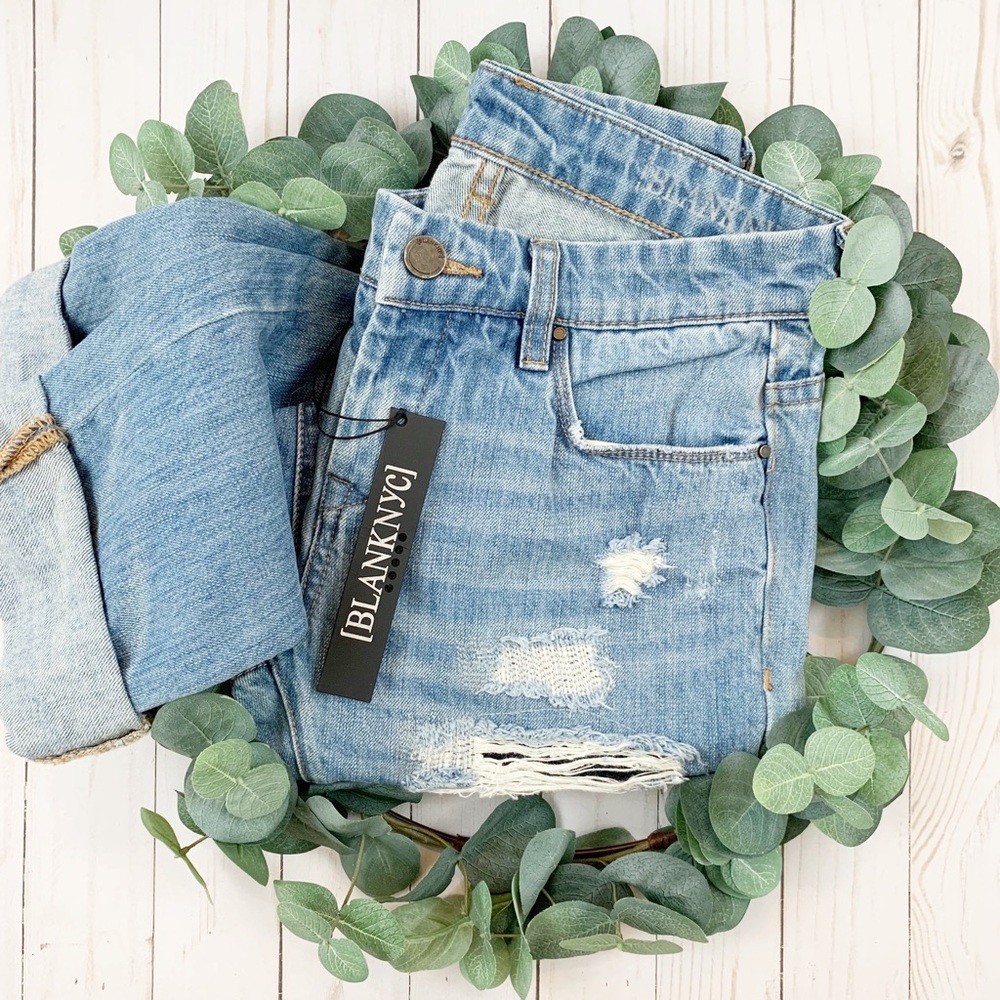 {Blank NYC} Galaxy Distressed Straight Leg Jeans